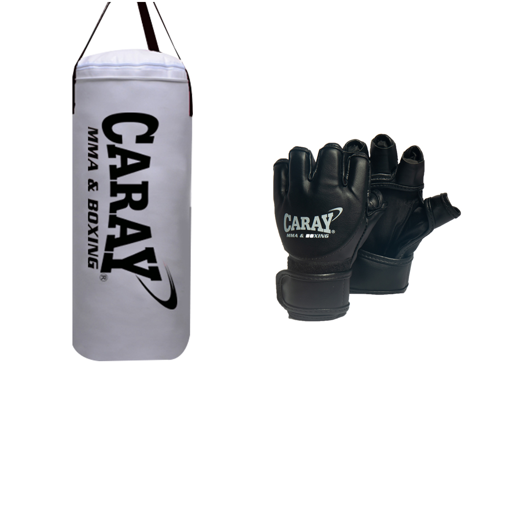 MODENA KIT: Unisex Boxing Bag 70 cm x 25 cm + MMA Gloves for Kids